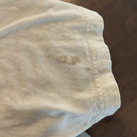 Vintage Garfield Shirt Large Beige Baseball Jersey Button Front Graphic 90s READ - Picture 12 of 16